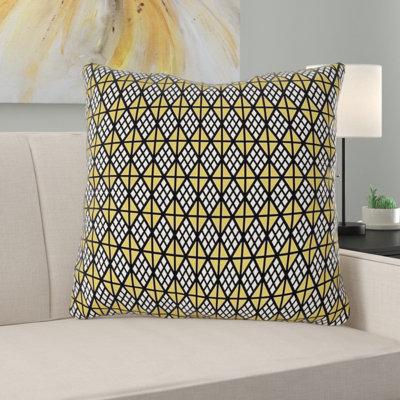 Avicia Throw Pillow Latitude Run Size Yellow decorative pillows